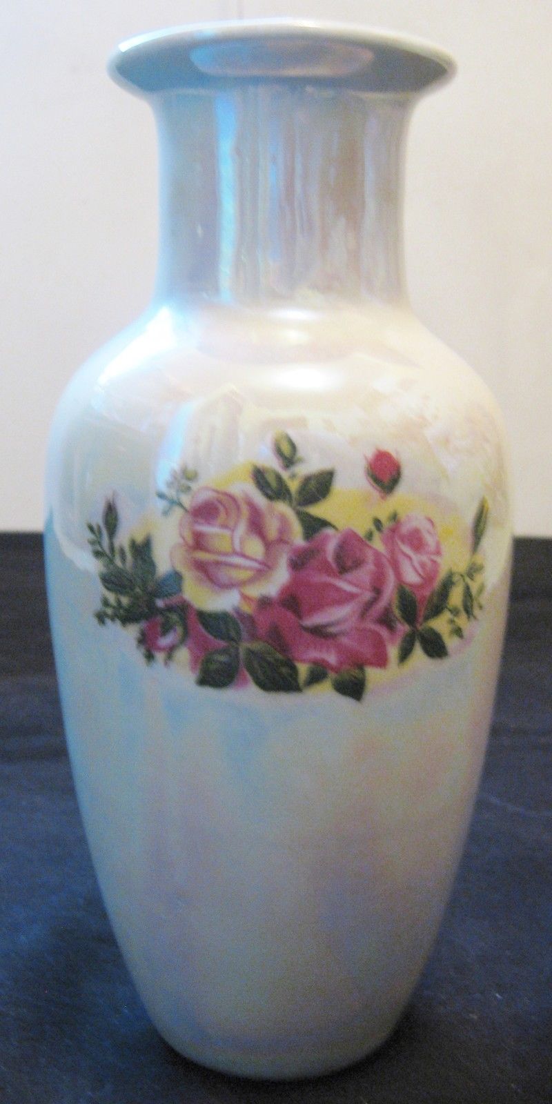 Antique Chinese Western Export Famille Rose Foil Porcelain Vase,19th Century,NR