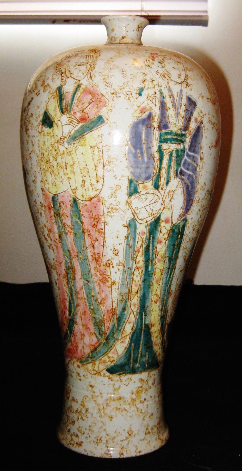 Antique Chinese Song Dynasty Pottery Blosom Plum Vase, 12th-13th Century.